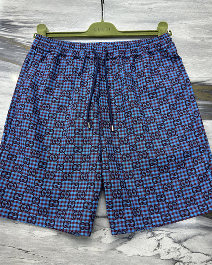 Gucci GG Jacquard Gingham Drawstring Shorts
