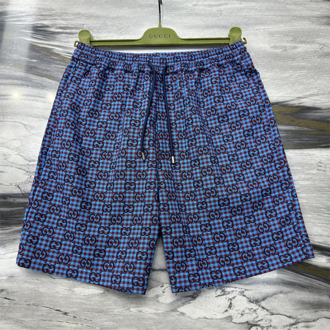Gucci GG Jacquard Gingham Drawstring Shorts