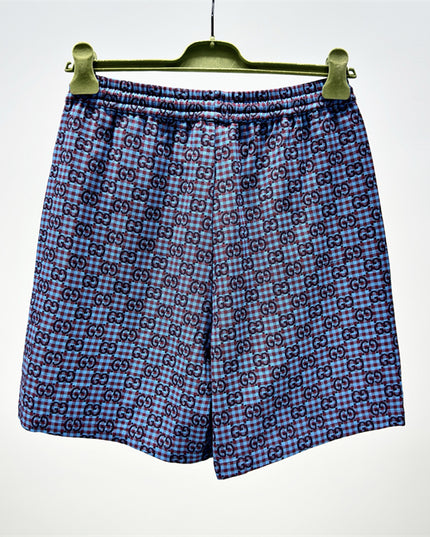 Gucci GG Jacquard Gingham Drawstring Shorts