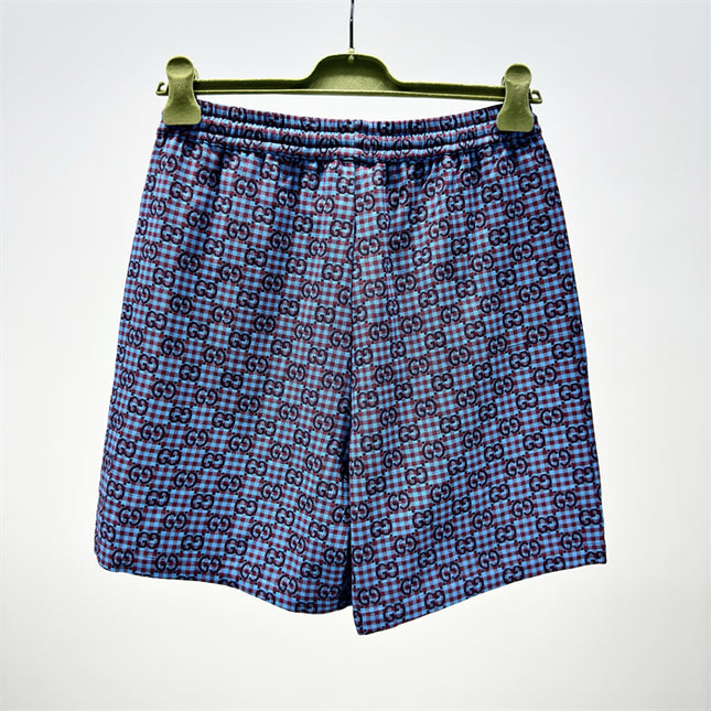 Gucci GG Jacquard Gingham Drawstring Shorts