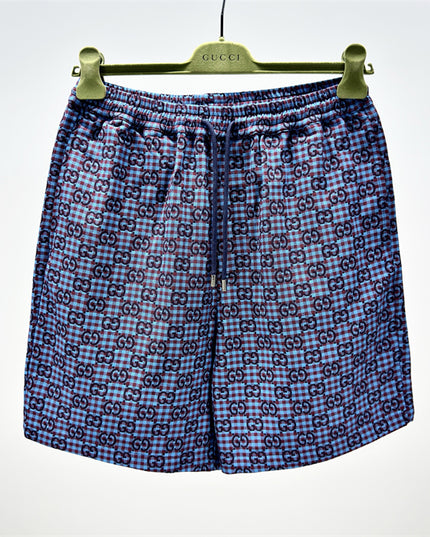 Gucci GG Jacquard Gingham Drawstring Shorts