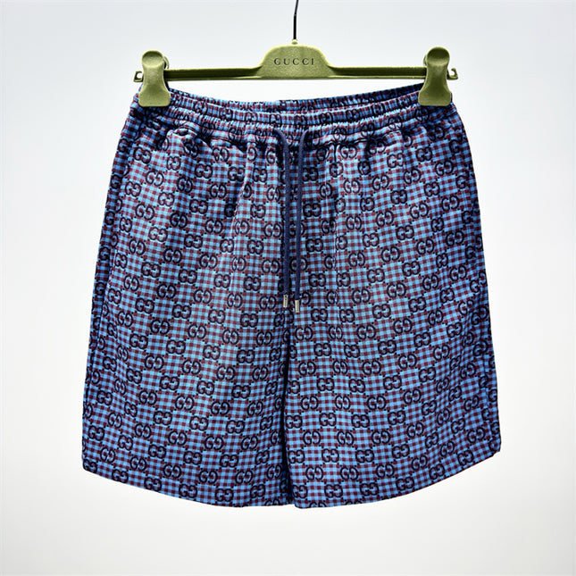 Gucci GG Jacquard Gingham Drawstring Shorts