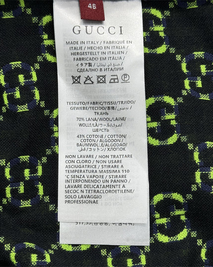 Gucci GG Jacquard Gingham Drawstring Shorts in Neon Green