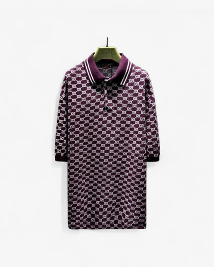 Gucci GG Jacquard Knit Polo Dress