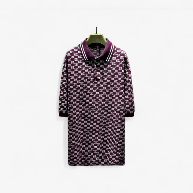 Gucci GG Jacquard Knit Polo Dress