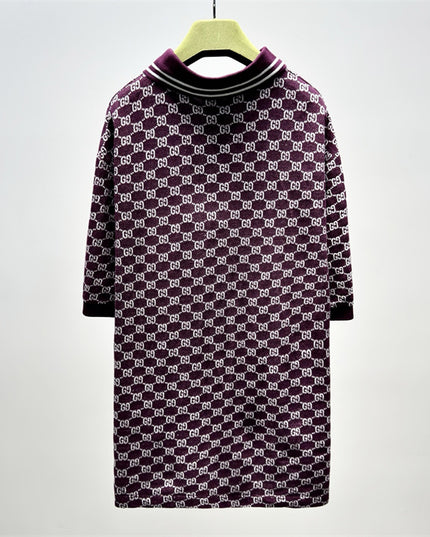 Gucci GG Jacquard Knit Polo Dress