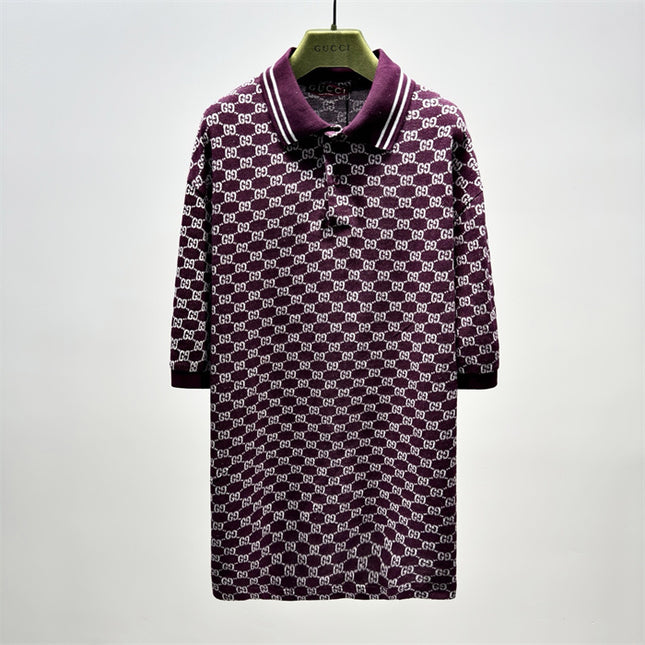 Gucci GG Jacquard Knit Polo Dress