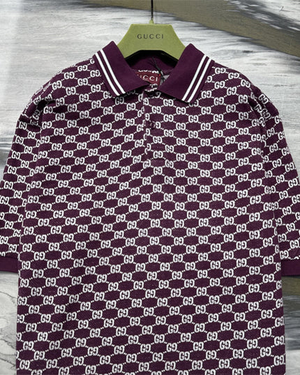 Gucci GG Jacquard Knit Polo Dress