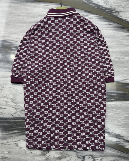 Gucci GG Jacquard Knit Polo Dress