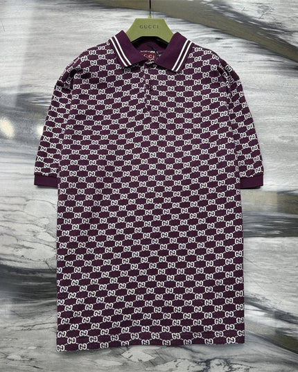 Gucci GG Jacquard Knit Polo Dress