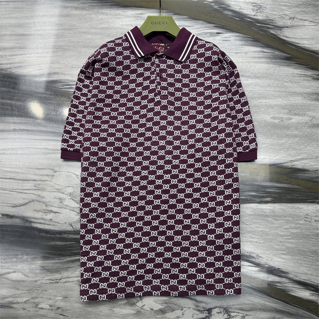 Gucci GG Jacquard Knit Polo Dress