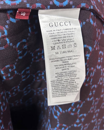 Gucci GG Jacquard Long Sleeve Sweaters Shirt – Blue & Black Check