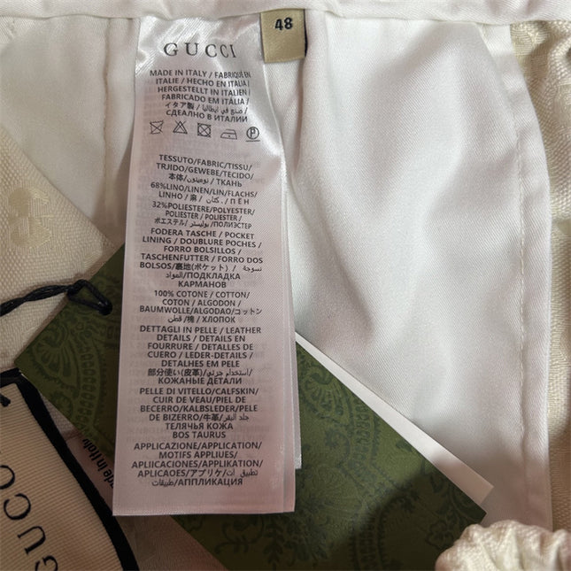 Gucci GG Jacquard Terry Shorts in Off‑White