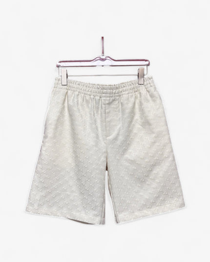Gucci GG Jacquard Terry Shorts in Off‑White