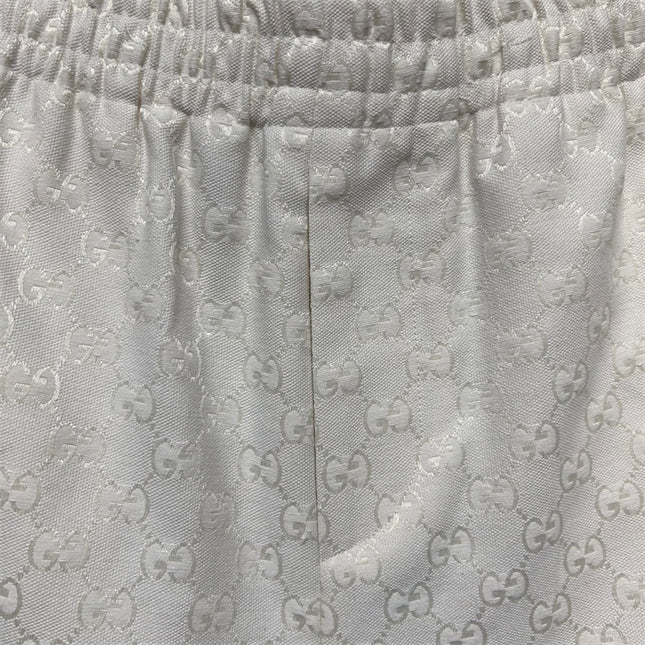 Gucci GG Jacquard Terry Shorts in Off‑White