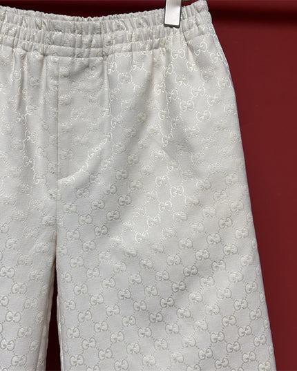 Gucci GG Jacquard Terry Shorts in Off‑White