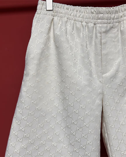Gucci GG Jacquard Terry Shorts in Off‑White