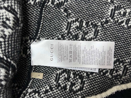 Gucci GG Jacquard Wool Cardigan – Black Jacket