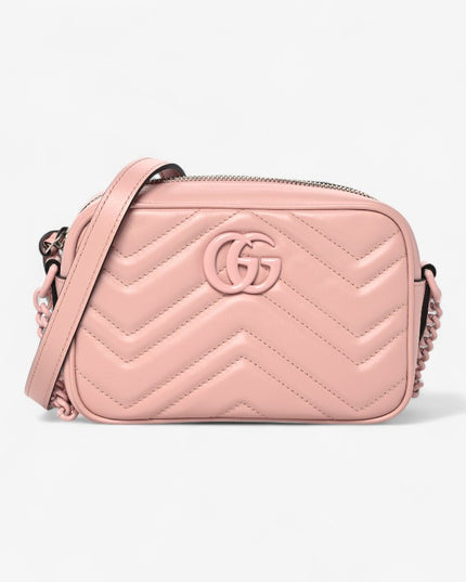 Gucci GG Marmont Camera Bag – Pastel Pink Matelassé Leather