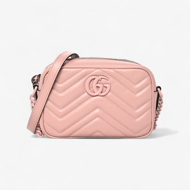 Gucci GG Marmont Camera Bag – Pastel Pink Matelassé Leather