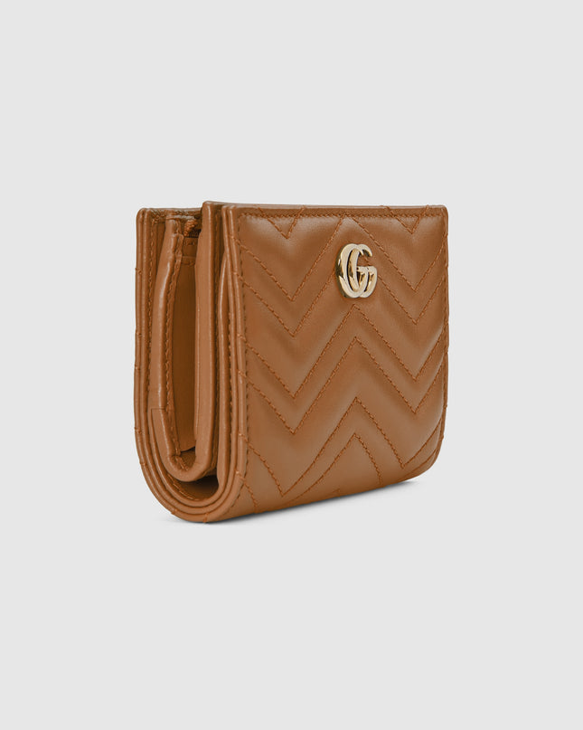 Gucci GG Marmont Matelassé Leather Card Case – Brown