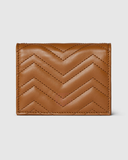 Gucci GG Marmont Matelassé Leather Card Case – Brown