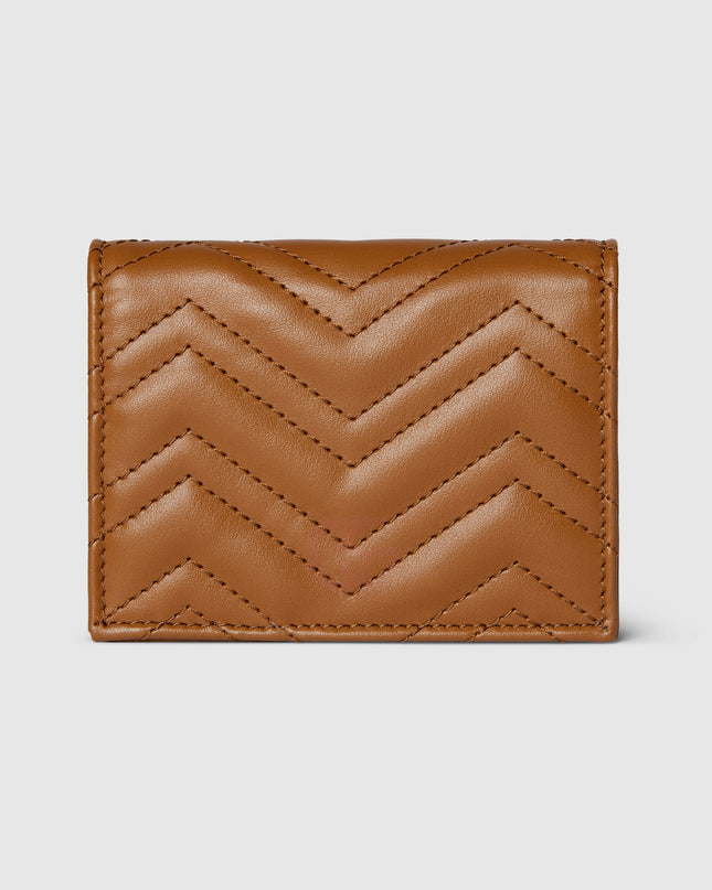 Gucci GG Marmont Matelassé Leather Card Case – Brown