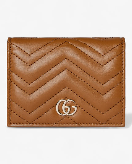 Gucci GG Marmont Matelassé Leather Card Case – Brown