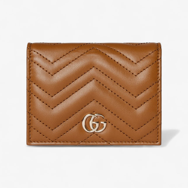Gucci GG Marmont Matelassé Leather Card Case – Brown
