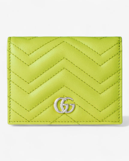 Gucci GG Marmont Matelassé Leather Card Case – Neon Green