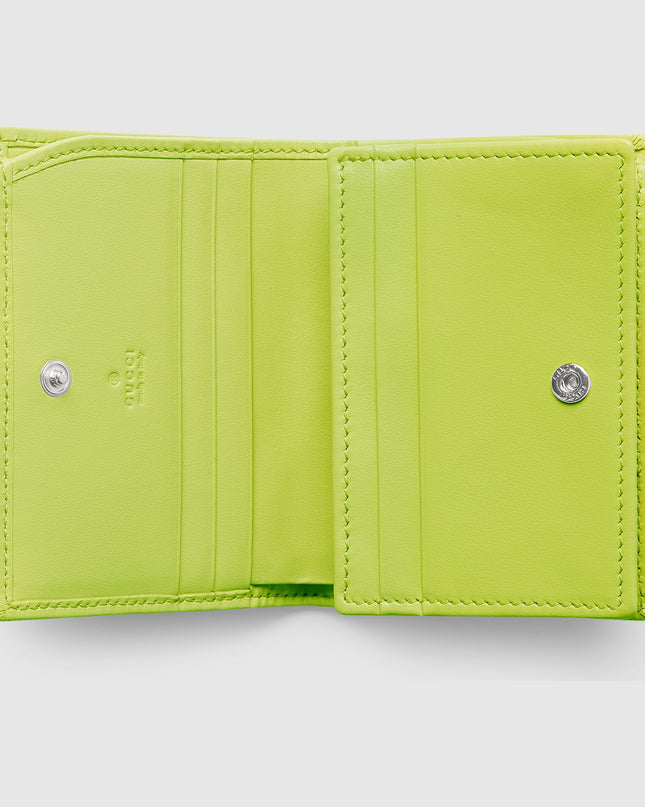 Gucci GG Marmont Matelassé Leather Card Case – Neon Green