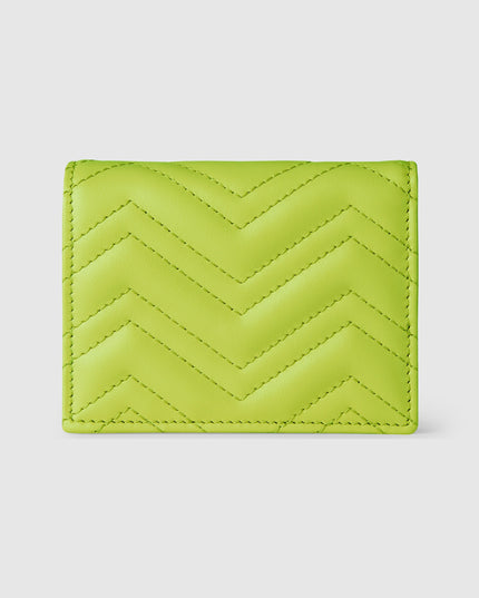 Gucci GG Marmont Matelassé Leather Card Case – Neon Green