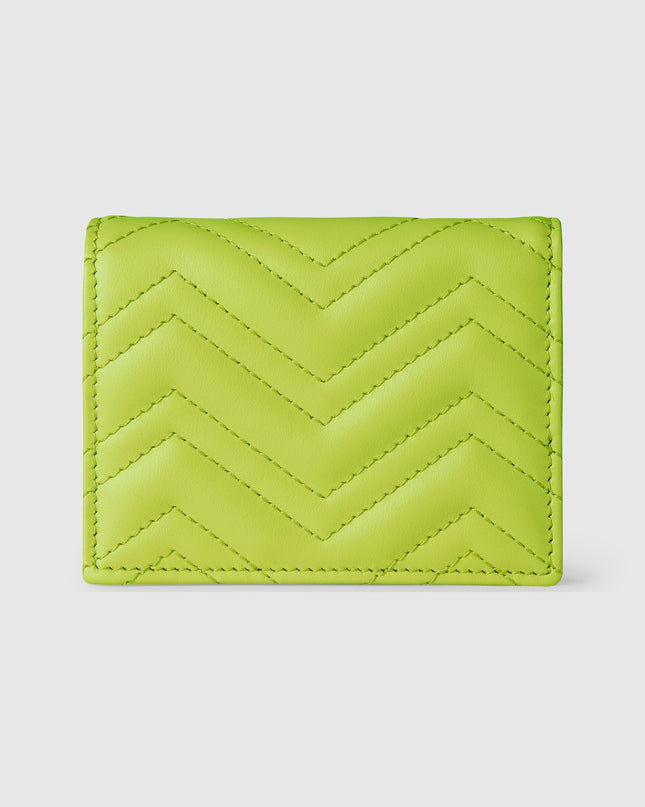 Gucci GG Marmont Matelassé Leather Card Case – Neon Green