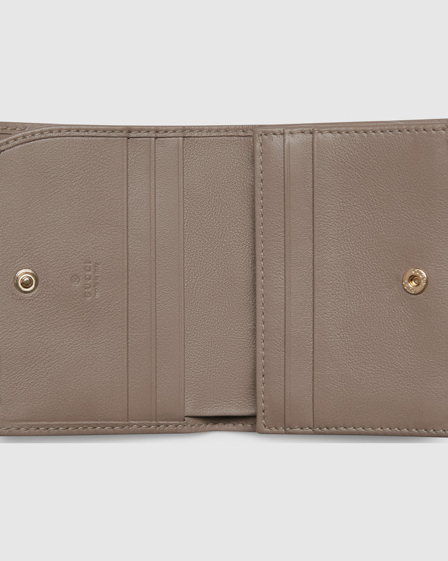 Gucci GG Marmont Matelassé Leather Compact Wallet – Taupe