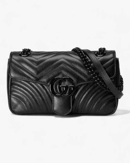 Gucci GG Marmont Medium Shoulder Bag – Black Matelassé Leather