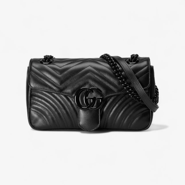 Gucci GG Marmont Medium Shoulder Bag – Black Matelassé Leather
