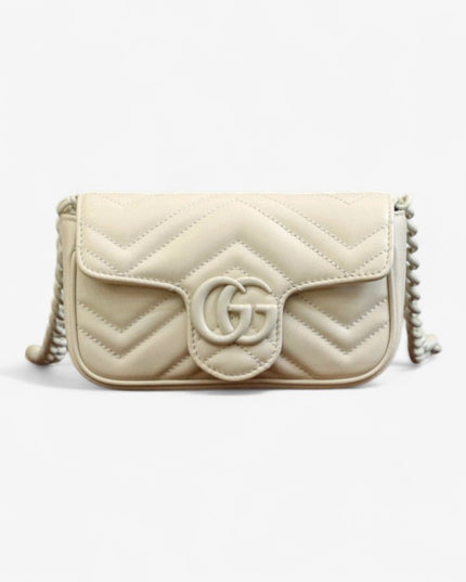 Gucci GG Marmont Mini Bag – White Matelassé Leather