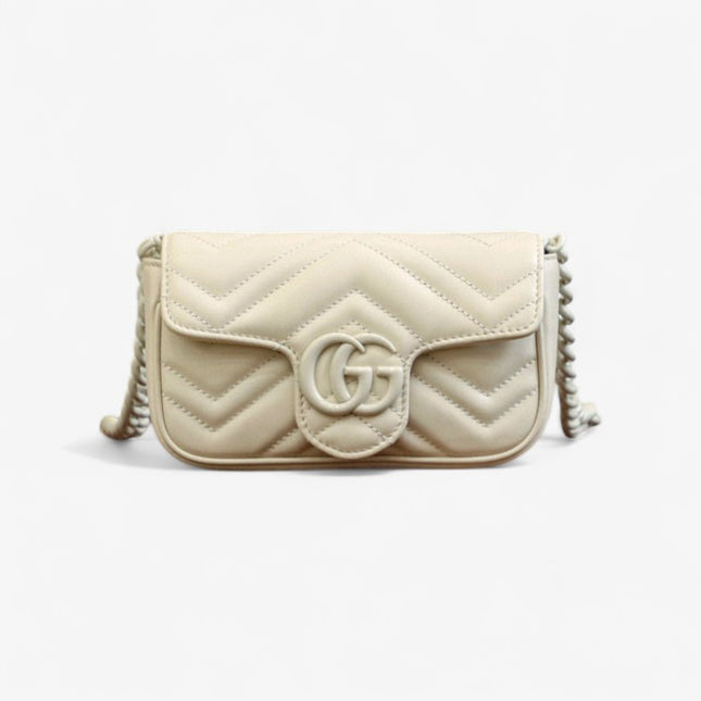 Gucci GG Marmont Mini Bag – White Matelassé Leather