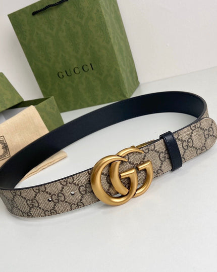 Gucci GG Marmont Reversible Belt 659416 – Black Leather