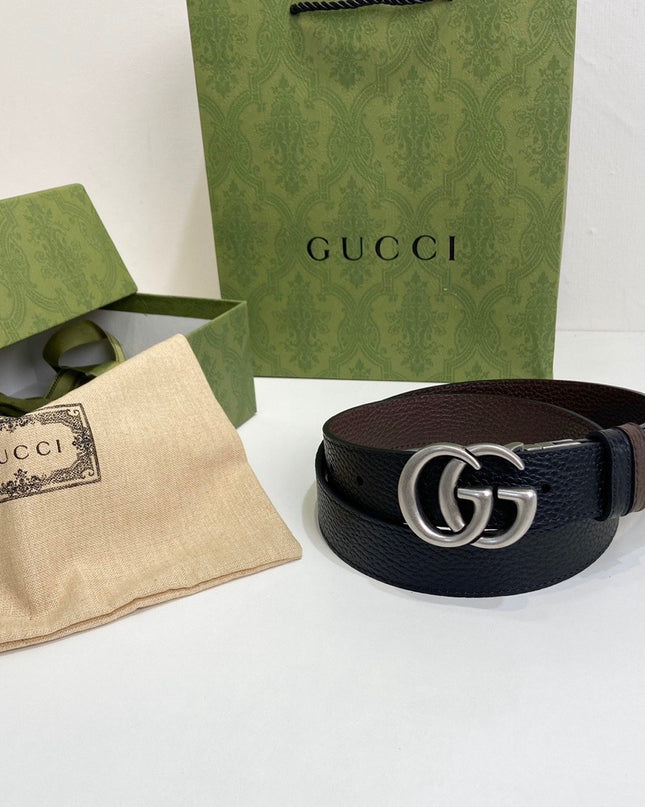 Gucci GG Marmont Reversible Thin Belt 643847 – Black & Brown