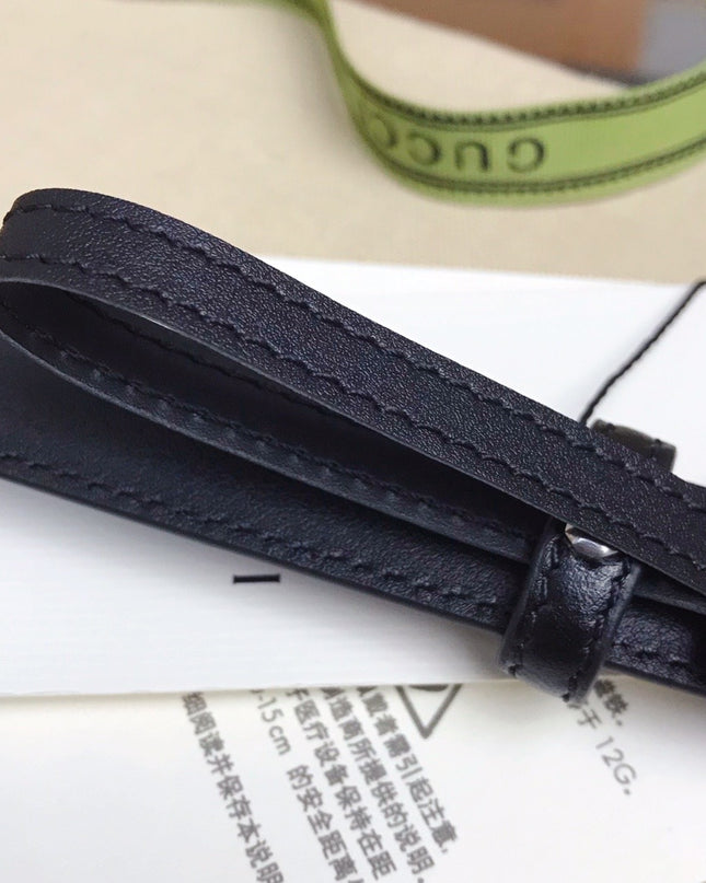 Gucci GG Marmont Thin Belt 409417 – Black Leather