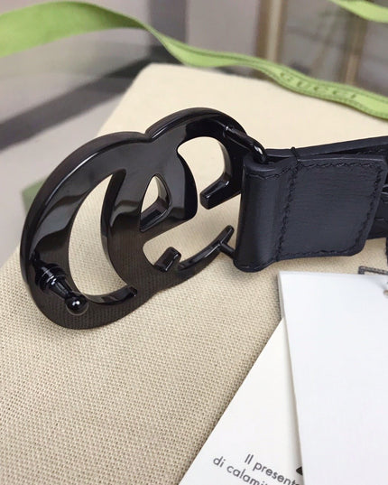 Gucci GG Marmont Thin Belt 414516 – Black Leather
