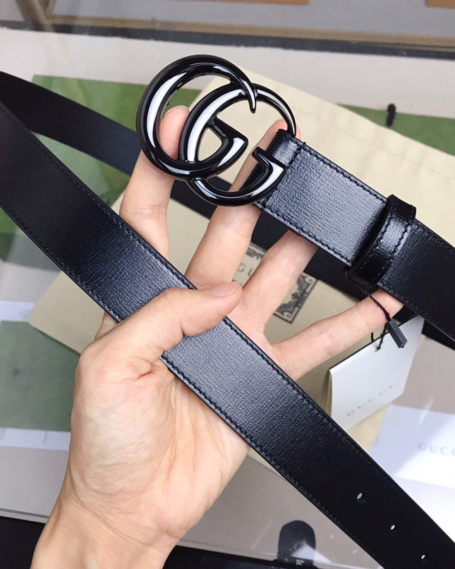 Gucci GG Marmont Thin Belt 414516 – Black Leather