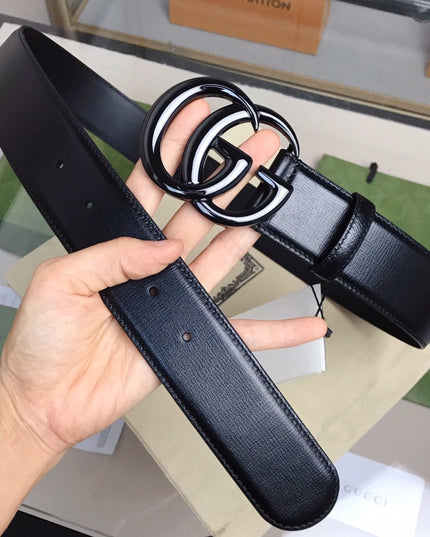 Gucci GG Marmont Wide Belt 400593 – Black Leather