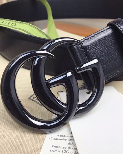 Gucci GG Marmont Wide Belt 400593 – Black Leather