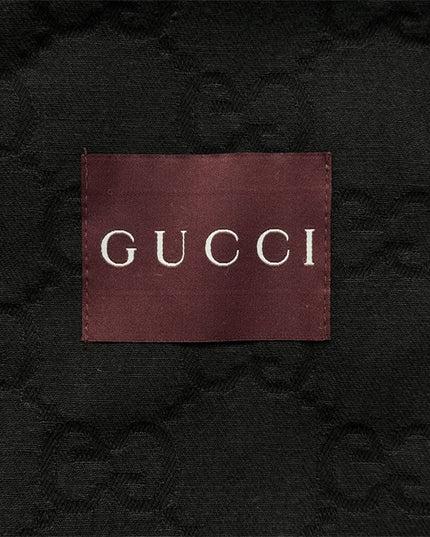 Gucci GG Monogram Black Button-Up Shirt Jacket