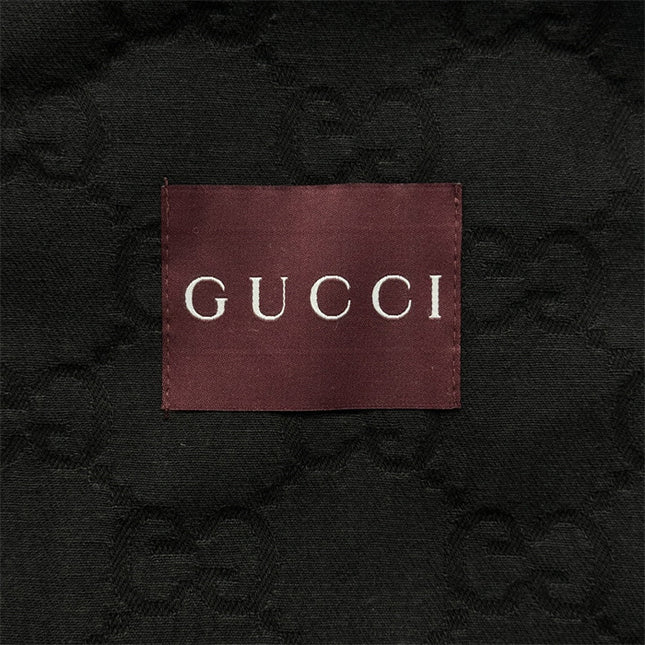 Gucci GG Monogram Black Button-Up Shirt Jacket
