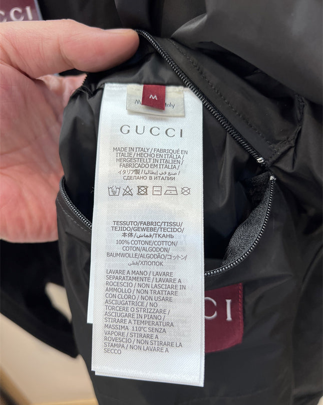 Gucci GG Monogram Nylon Windbreaker – Black Jacket