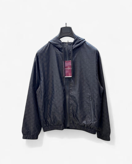 Gucci GG Monogram Nylon Windbreaker – Black Jacket