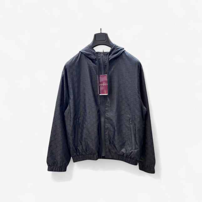 Gucci GG Monogram Nylon Windbreaker – Black Jacket